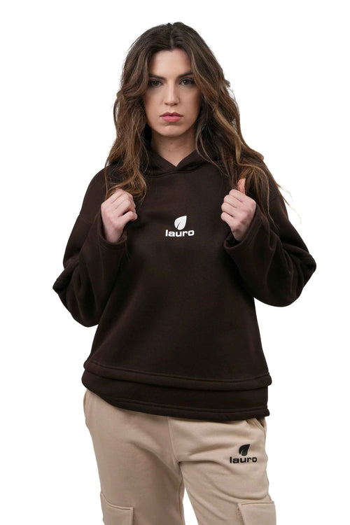 Felpa Oversize da Donna Streetwear Layered 310 GSM – Hoodie LS-LU7917 - Lauro Sport